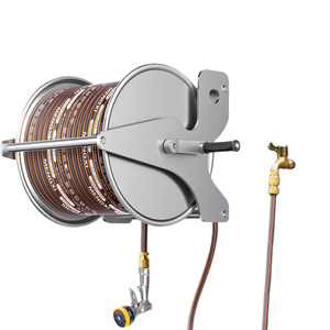 Enrouleur de <span class=keywords><strong>tuyau</strong></span> automatique rétractable <span class=keywords><strong>mural</strong></span> en acier inoxydable de haute qualité <span class=keywords><strong>50m</strong></span> CNS, pour <span class=keywords><strong>tuyau</strong></span> d'arrosage haute pression - Product Image 1