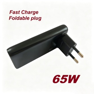 Chargeur mural 65W 2C ultra fin, adaptateur secteur multi-ports, prise EU pliable, 100-240V pour ordinateur portable, téléphone portable - Product Image 1