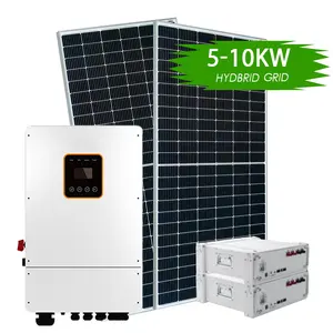Électricité disponible onduleur hybride 5-10Kw onduleur à phase divisée système solaire à vendre