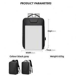 New Waterproof PU Business Casual Trip <b>Laptop</b> Bag with USB School Commuting Travel <b>Back</b> <b>Pack</b> <b>Laptop</b> Backpack for Men - Product Image 2