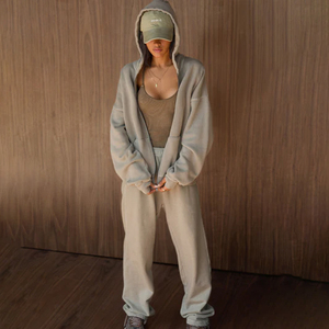 Wholesale Custom Logo Winter Autumn Unisex Cotton Oversized Blank Heavyweight <b>Hoodie</b> Quality Plain Pullover Thick Fleece Hoodies - Product Image 3