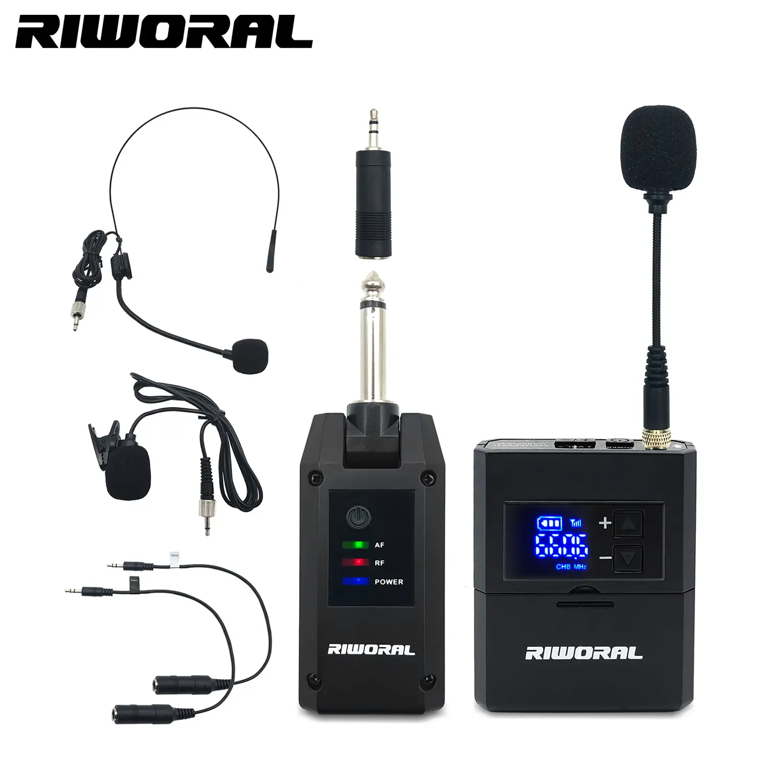 RW218 Professional uhf recording mic Wireless Lavalier microphone for phone&camera