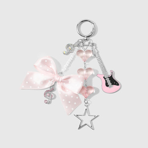 Hoge kwaliteit multi-kleurige waterdiamant noten liefde ster gitaar strijkstok DIY sleutelhanger tas hanger - Product Image 6