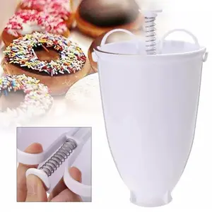 Molde de rosquinha de plástico, fabricante manual de rosquinha para cozinha, dispensador artesanal