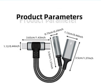 Adaptador de audio de 8 pines y tipo C a 3,5mm Adaptador de auriculares para teléfonos celulares Cable adaptador de auriculares 2 en 1