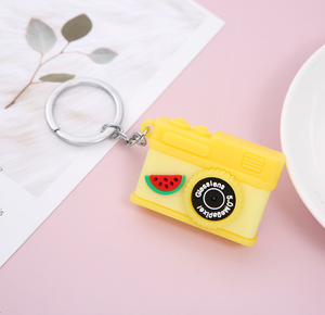 Phim Hoạt Hình 3D Phim Hoạt Hình Trái Cây Máy Ảnh PVC KeyChain Mặt Dây Chuyền Trang Trí Schoolbag Charm, Mini Camera Hình Ảnh Đồ Chơi Trẻ Em Viewer Keyring - Product Image 4