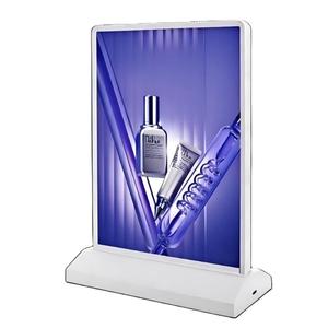 Double Sided <b>Table</b> Top LED Light Box Two-side Illuminated Light Stand Mall Booth Cosmetic Counter Display Sign - Product Image 1