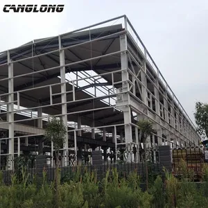 Low cost 2 story warehouse garage prefab steel metal building structure for shed