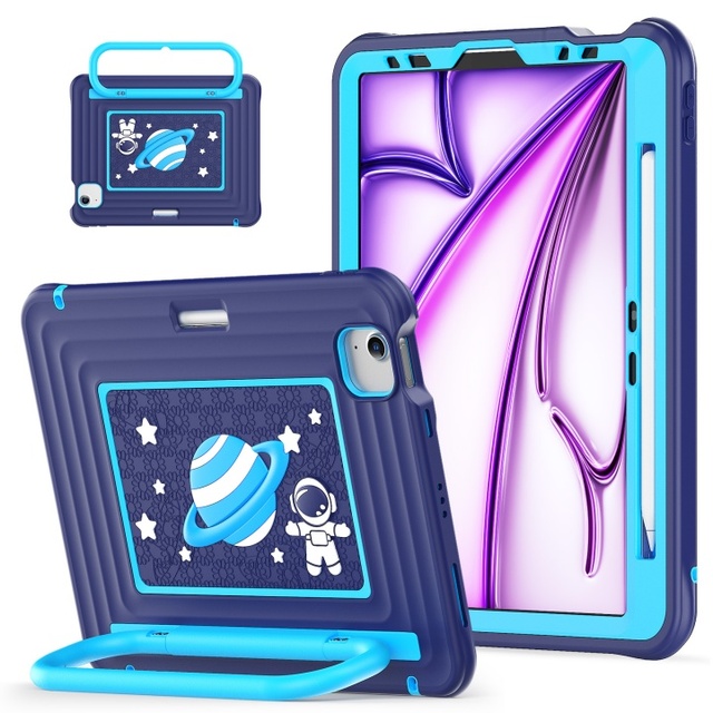 Kids Friendly Design Tablet Protection Built in Kickstand Case With Pen Slot for ipad Air11 M3 A3266(2025) Air11 M2 A2902 (2024)