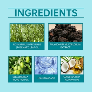 Shampoo antipelliculaire à la rosmarine, acide salicylique, huile d'arbre à thé, nourrissant, hydratant, brillant, lisse, nettoyant le cuir chevelu, soin des cheveux, 500 ml - Product Image 2