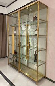 Escaparate de exhibición de vidrio acrílico con puertas correderas de luces LED para tienda minorista, tienda Boutique y sala de exposición de centro comercial - Product Image 6