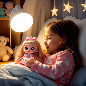 Poupée apaisante personnalisée pour bébé, jouet parlant en plastique pour filles, aide au sommeil - Product Image 1