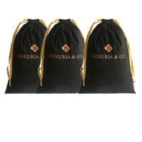 Chaussures et pantoufles à cordon en coton réutilisables brodés avec logo personnalisé, pochettes à poussière, sacs à babouches