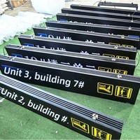 Panneaux suspendus lumineux à LED en aluminium sur mesure, formes personnalisables pour la publicité directionnelle, utilisation en parking souterrain