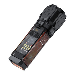 Linterna Recargable de Alta Potencia XINSITE, 3600mAh, Pantalla Digital, Manivela Solar, Zoom LED - Product Image 2