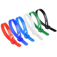 Attache de câble en nylon de reliure 150mm 200mm 250mm 300mm 350mm 400mmm 450mm 500mm 600mm Fil de nylon en plastique réutilisable libérable 1 sac