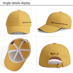 [einfarbiger Dad-Hut] Einstellbare Baseballkappen Herren Damen Vintage unstrukturiertes besticktes gedrucktes Logo klassischer Retro-Dad-Hut