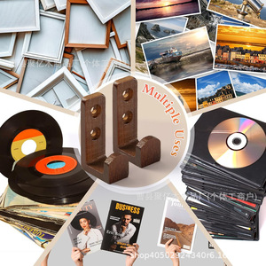 Support de rangement mural en bois pour CD, albums, livres, magazines, étagère simple - Product Image 1