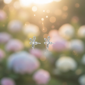 Amy Amy Flower <b>Stud</b> Earrings <b>Silver</b> Plated For Women Cute Fashion Jewelry Gift - Product Image 2