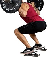 Wellshow Sport Planche d'inclinaison réglable en acier durable antidérapante pour fitness, squats, yoga et étirements des mollets