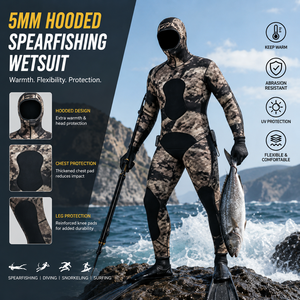 Traje de Buceo de Neopreno Ecológico de 5mm, Unisex, Transpirable, con Costuras Planas, para Buceo en Aguas Abiertas - Product Image 4