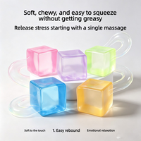 Cube sensoriel anti-stress en TPR, 5 cm, en forme de flocon de neige, à montée lente, en forme de cube de glace, en gros, pour 14 ans et plus