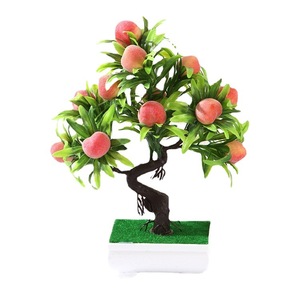 Qi Xing - Plantas Artificiales de Bonsái en Maceta, 25 cm, Plástico, Decoración del Hogar, Decoración de Escritorio - Product Image 4