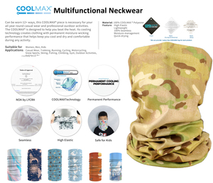 Custom Coolmax <span class=keywords><strong>Bandana</strong></span> protezione solare vento traspirante ghetta del collo e copertura del <span class=keywords><strong>viso</strong></span> per esterni traspirazione umidità per adulti - Product Image 5