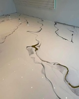 LSY Multi-color Optional Metal Epoxy Flooring Commercial Space Floor Décoration personnalisée pour mettre en valeur le style