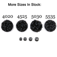 Xuchang Harmony 1000 pièces 4.5*2.5*2.5mm micro anneaux en aluminium silicone perles doublées pour extensions de cheveux 9 couleurs en option