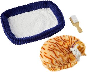 Tượng Mèo Nhồi Bông Kích Thước Cuộc Sống Mèo Tương Tác Tabby Ngủ Màu Cam Mèo Nuôi Tôi Thú Cưng Ngủ Đáng Yêu - Product Image 1