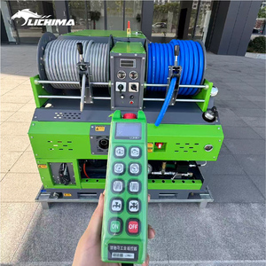 LICHIMA Machine <span class=keywords><strong>de</strong></span> Nettoyage <span class=keywords><strong>de</strong></span> Canalisations Haute Pression à <span class=keywords><strong>Moteur</strong></span> Essence Deux Cylindres Montée sur Voiture avec Télécommandes - Product Image 1