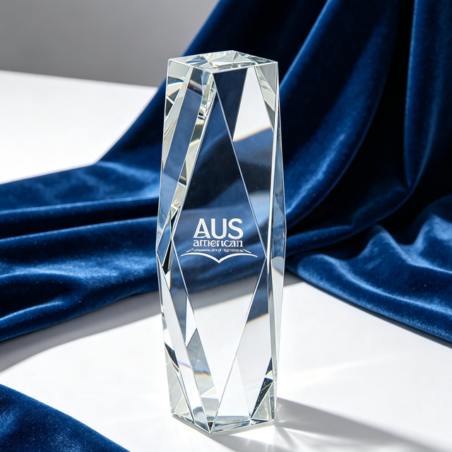 Custom Wholesale Large K9 Blank 3d Pillar Glass Crystal Trophy Sports Souvenir Crystal Award Gifts