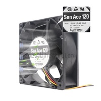 Kipas Pendingin Aksial Kabinet SANYO 9G1224E101 24V DC 120x120x38mm 340mA 118CFM 46dBA 12038 dengan Bantalan Bola untuk Peralatan Percetakan