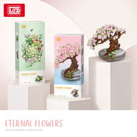 1660 1661 MOC Flores Decorativas para el Hogar, Modelo Educativo de Ensamblaje, Kit de Regalo de Navidad para Adultos, Sets de Bloques de Construcción