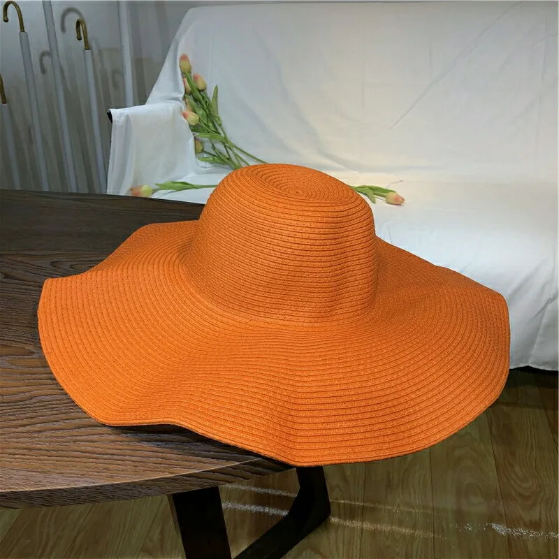 Foldable Travel Women Strawhat Women Summer Seaside Sun Beach Hat Floppy Oversize Large Wide Brim Straw Hats