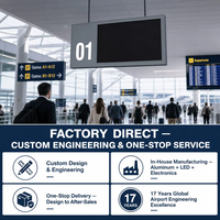 Sistema de Pantallas de Información de Vuelos (FIDS) Personalizado OEM con Terminal LCD para Aeropuertos, Integración con CMS y Señalización
