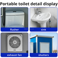 Cabine de toilettes préfabriquée moderne et portable, vente chaude de notre usine chinoise, pour usage extérieur en appartement ou parc, stock disponible en Australie, nouveauté
