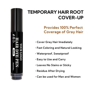 Penna per Tintura Capelli con Logo Personalizzato, Etichetta Privata, Correttore per Ritocchi alla Radice, Nero/Marrone Scuro/Marrone Naturale, Pennello per Tintura Capelli - Product Image 6