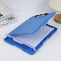 Boîte à documents A4 étanche avec porte-stylo, planche à écrire, organiseur de classement multifonction en plastique pour le rangement des papiers