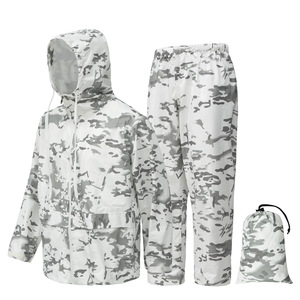 Vente en gros Ensemble de vestes noires de camouflage pour l'extérieur, imperméable léger et <span class=keywords><strong>pantalon</strong></span> de <span class=keywords><strong>pluie</strong></span> pour la <span class=keywords><strong>chasse</strong></span>, l'équitation et la pêche - Product Image 3