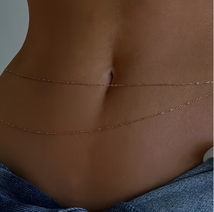 Cintura a Catena in Metallo Dorato a Doppio Strato - Gioiello per il Corpo Elegante e Sexy per Donne, Perfetto per <span class=keywords><strong>la</strong></span> <span class=keywords><strong>Spiaggia</strong></span> ND2203216 - Product Image 1