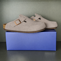 Mules et sabots en cuir véritable à bout fermé, pantoufles plates respirantes, doublure confortable, chaussures d'extérieur tendance pour femmes et hommes – Direct Usine