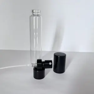 20ml perfume customization glass clear spray bottle with aluminum 15mm vial crimper for perfume crimp sprayer