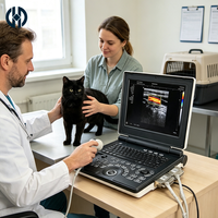 Échographe Doppler Couleur Professionnel pour Animaux, Appareil d'Échographie Vétérinaire pour Cliniques d'Animaux de Petite et Grande Taille