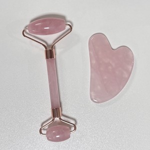 100% Natural Anti-Aging <b>Jade</b> <b>Roller</b> Original Double-Neck Therapy Massager Rose Quartz Face <b>Roller</b> - Product Image 5