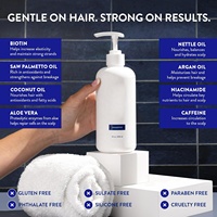 Shampoo anti-chute à la noix de coco et à la vanille pour cheveux clairsemés, bloqueur de DHT à la biotine, shampooing sans danger pour la couleur pour la perte de cheveux et des cheveux sains