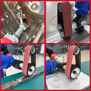 เครื่องขัดสายพานแบบมือถือ เครื่องขัดทรงกระบอก เครื่องเจียรแบบถัง เครื่องเจียรโค้ง เครื่องขัดสายพานไฟฟ้าสำหรับงานหนัก - Product Image 2