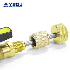 Van lõi Remover cài đặt công cụ R410A R22 AC Schrader van lõi Remover Kích thước kép 1/4 "& 5/16" cổng HVAC van lõi loại bỏ - Product Image 4