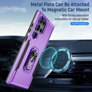 Colore contrasto cavalletto magnetico Antishock TPU PC Cover posteriore per <span class=keywords><strong>Samsung</strong></span> <span class=keywords><strong>Galaxy</strong></span> S24 ULTRA S23 Ultra armatura custodia per telefono s22 - Product Image 2